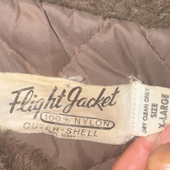 VINTAGE Flight Jacket WPL 10881 Men's XL 100% Nylon Green Military - Picture 4 of 15